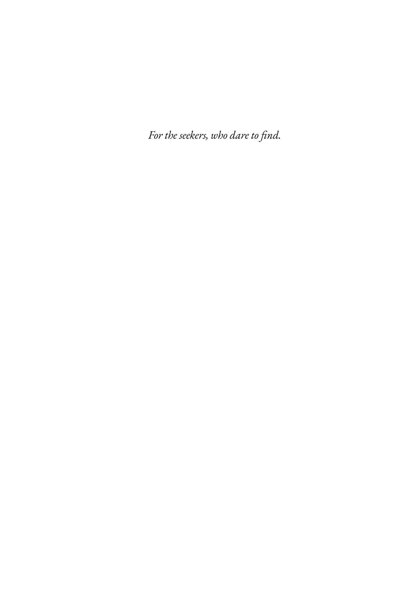 Dedication page